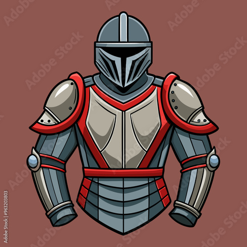warrior armor vector illustration