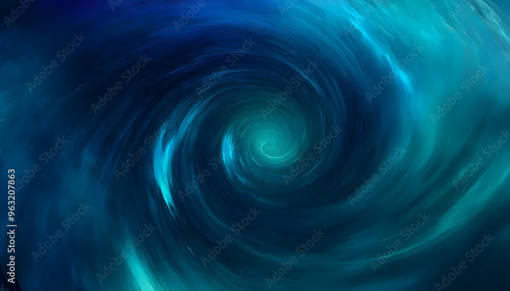 Abstract swirling blue and green design. The center of the spiral is a light green and fades to dark blue. Abstract swirling blue and green design. The center of the spiral is a light green and fades to dark blue.