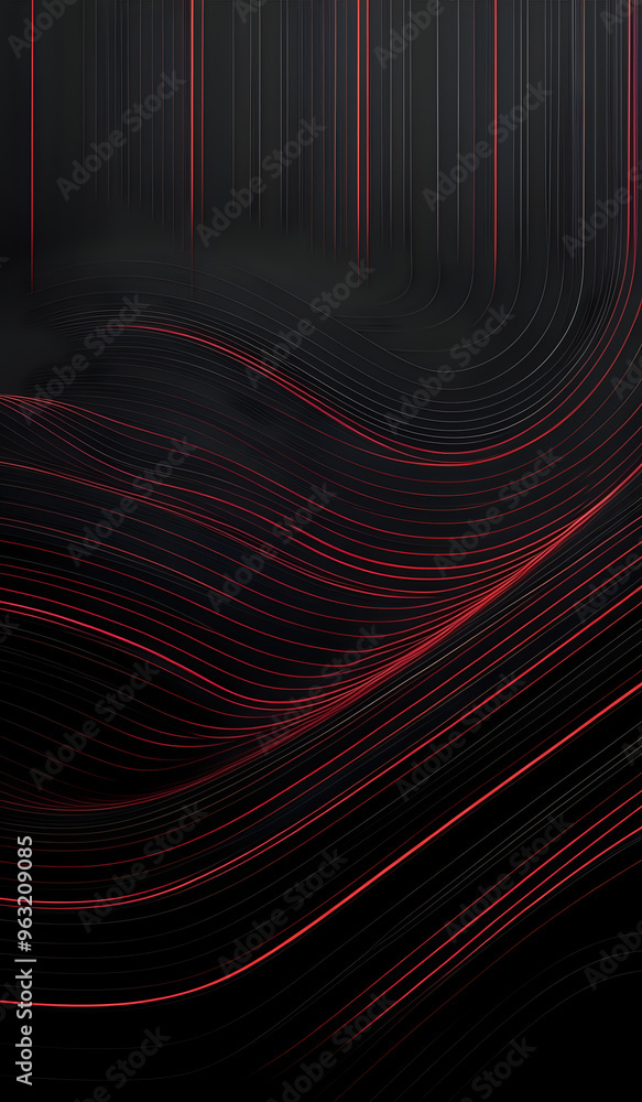 Dark grey background with red glowing lines for social media post, business, advertising events Dark grey background with red glowing lines for social media post, business, advertising events
