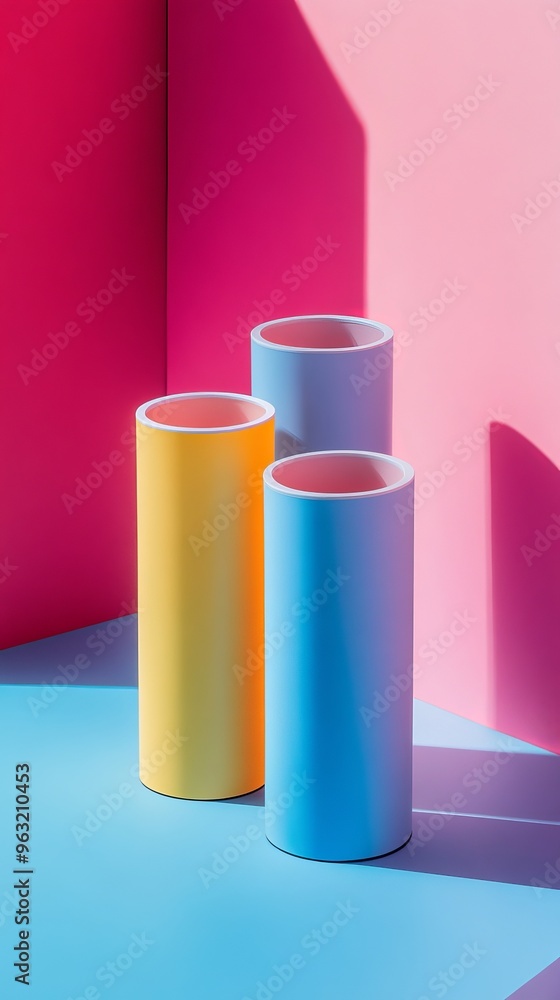colorful geometric shapes in bright ambient colorful geometric shapes in bright ambient