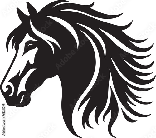 Wallpaper Mural Horse head vector Torontodigital.ca