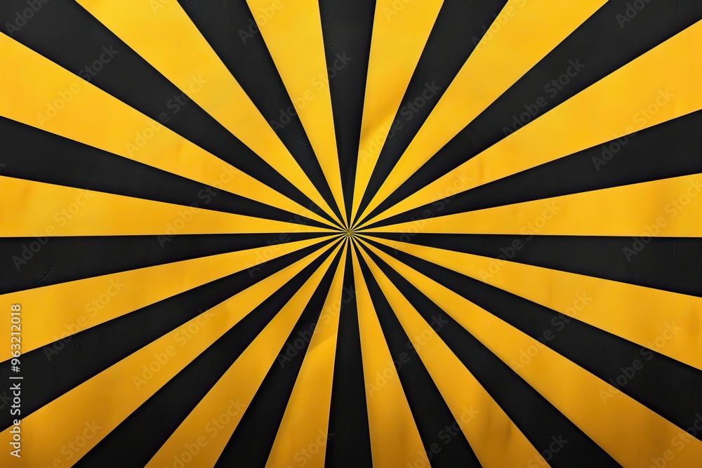 Obraz premium Yellow and black sunburst background with copy space for text or design