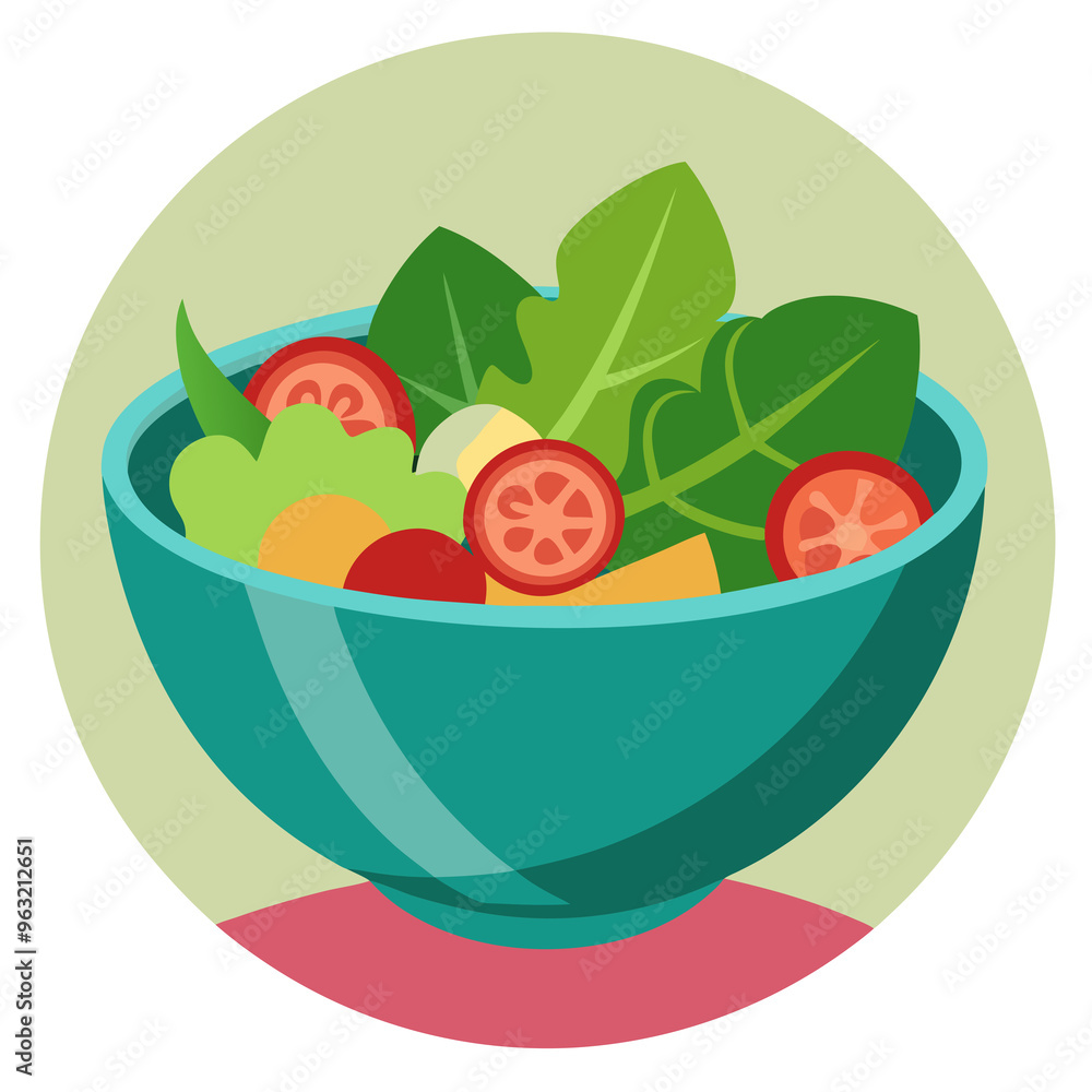 A bowl of fresh salad with tomatoes and lettuce A bowl of fresh salad with tomatoes and lettuce