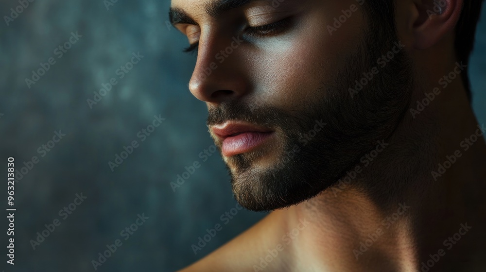 Close-up Portrait of a Man with a Beard Close-up Portrait of a Man with a Beard