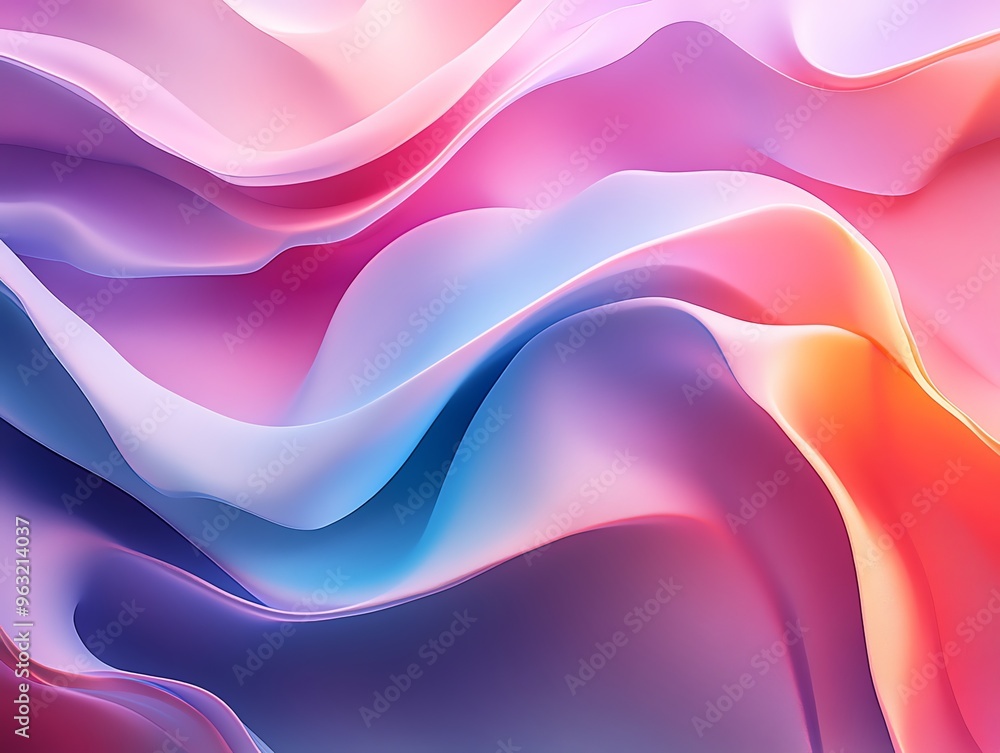 Obraz premium Abstract Wavy Background with Soft Pastel Colors.