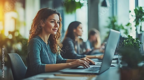 Business people having a meeting in a digital marketing agency Group of business professionals discussing a project in an office Teamwork and collaboration in a creative workplace : Generative AI