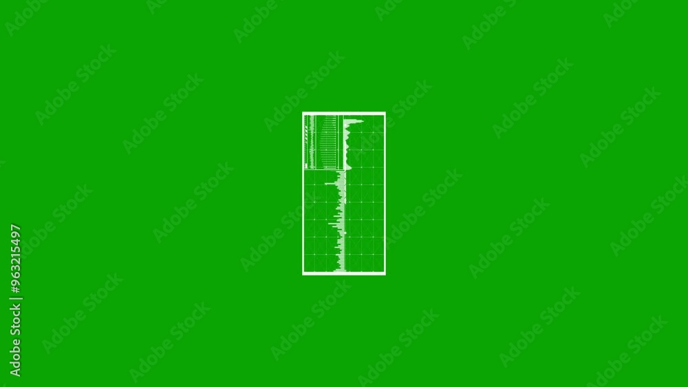 Abstract Music HUD Equalizer - White Audio Animation on Green Screen Background Abstract Music HUD Equalizer - White Audio Animation on Green Screen Background