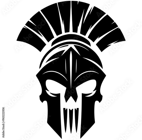 Spartan skull silhouette