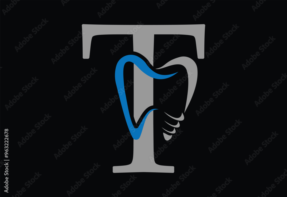 Dental Logo Design. Dentist Logo with latter T. Dental Logo Design. Dentist Logo with latter T.