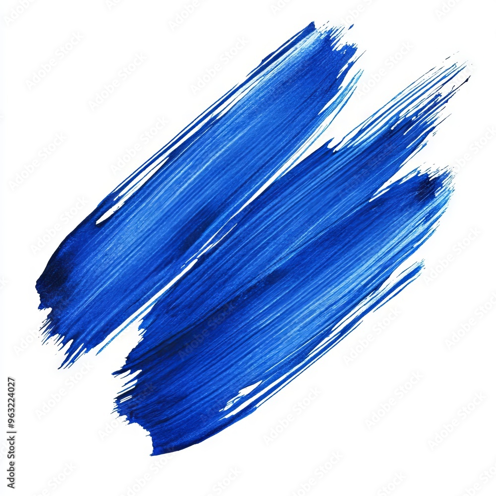 blue paint brush strokes in watercolor isolated on white background blue paint brush strokes in watercolor isolated on white background