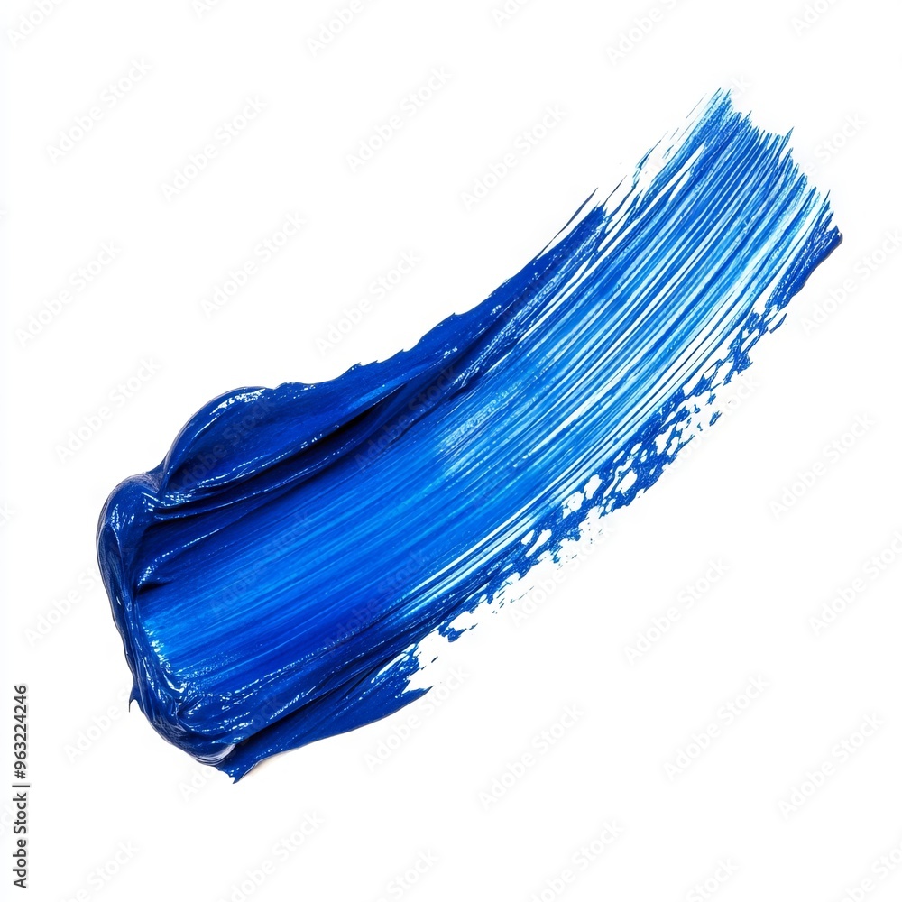 blue paint brush strokes in watercolor isolated on white background blue paint brush strokes in watercolor isolated on white background