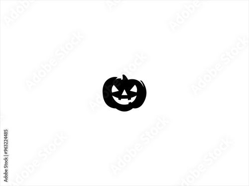 The Halloween logo captures a spooky, yet playful atmosphere. A jacko' lantern with a mischievous grin sits at the center, glowing with an eerie orange light. 