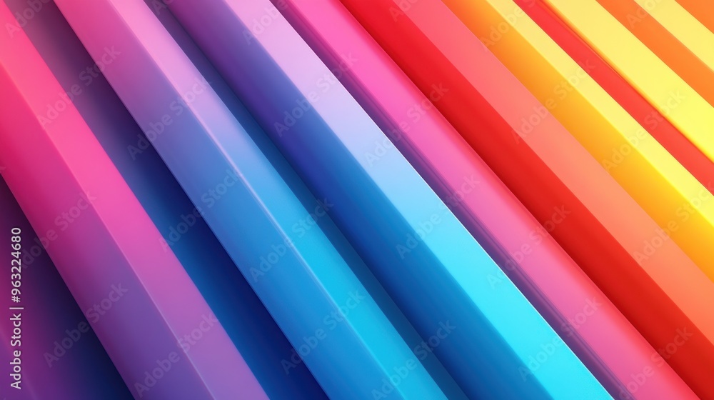 Abstract Rainbow Stripes Abstract Rainbow Stripes