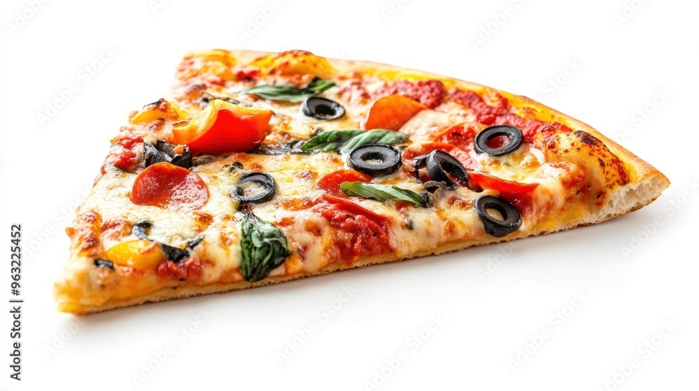Delicious Pizza Slice with Toppings Delicious Pizza Slice with Toppings