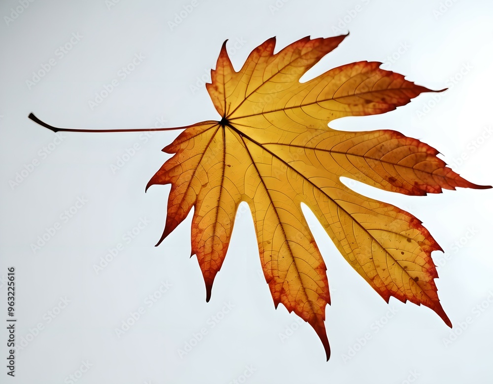 autumn maple leaf on a white background autumn maple leaf on a white background