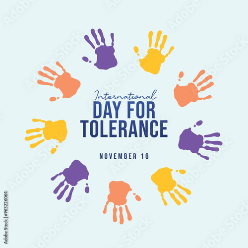 International Day for Tolerance Day vector design template good for celebration usage. International Day for Tolerance Day design. flat design. eps 10.