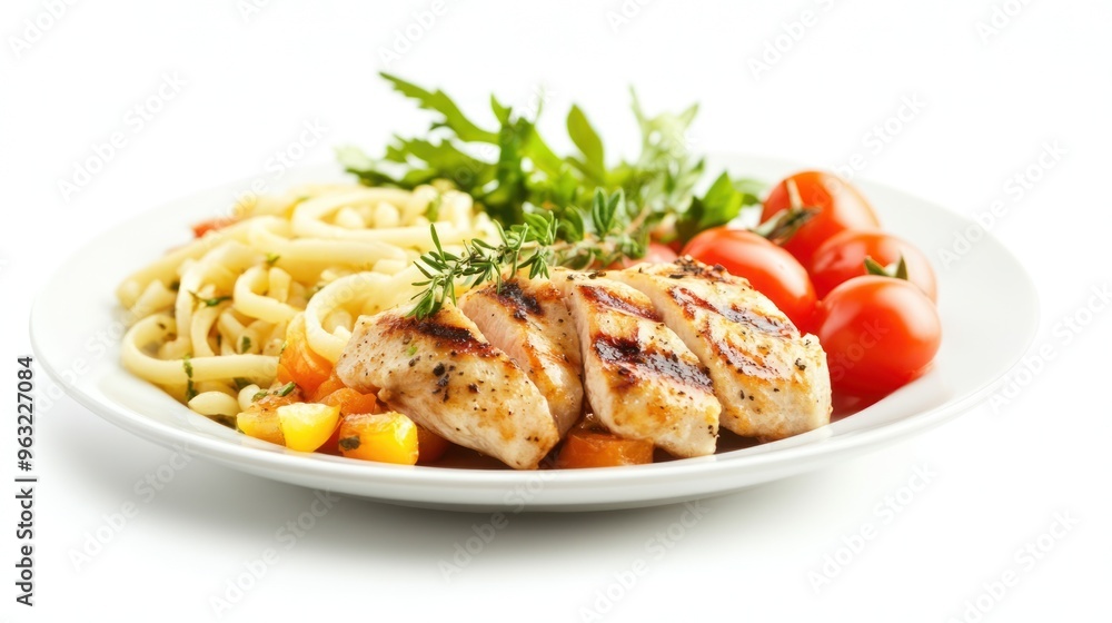 Grilled Chicken with Pasta and Tomatoes Grilled Chicken with Pasta and Tomatoes