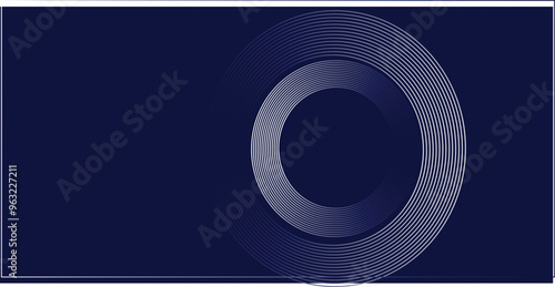 Circles Lines round frame, dynamic vector AI Technology science music concept lines.