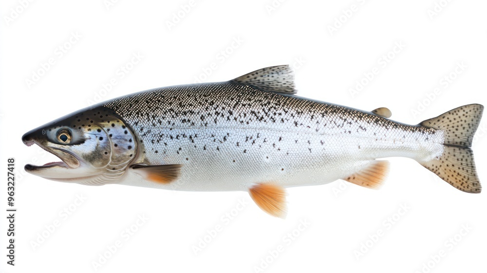 Fresh Salmon Isolated on White Background Fresh Salmon Isolated on White Background