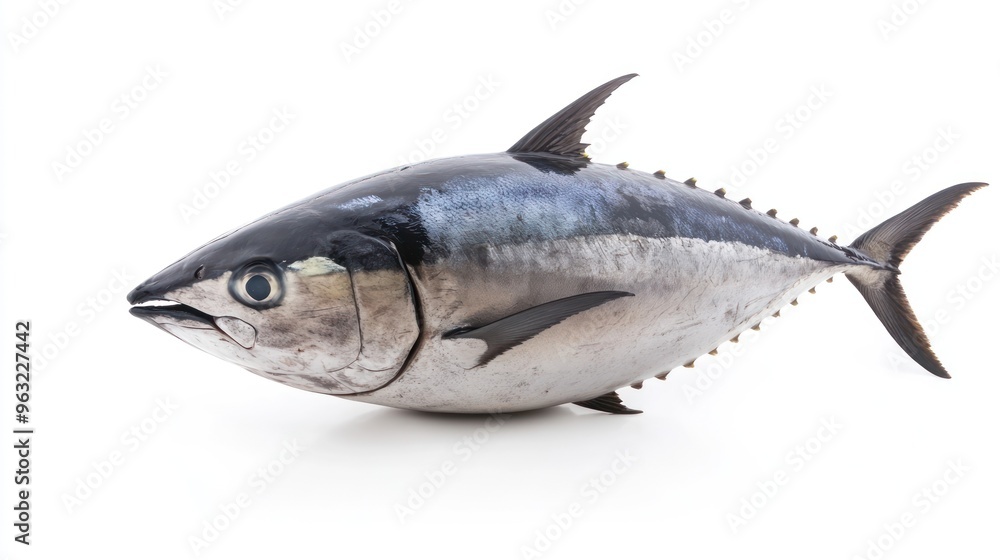 Fresh Tuna Fish on White Background Fresh Tuna Fish on White Background