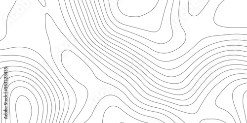 Abstract background with topographic contours map and black color geographic line map .white wave paper curved reliefs abstract background .vector illustration of topographic line contour map design .