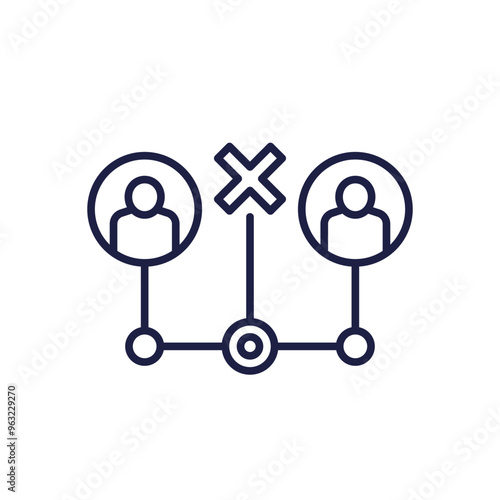 absent at work icon in line style