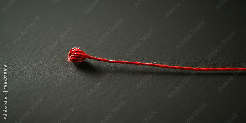 The Deafening Sound of Nothingness: A void of silence, with a single red string tugging at the corner. The Deafening Sound of Nothingness: A void of silence, with a single red string tugging at the corner.