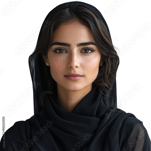 United Arab Emirates woman isolated on a transparent background png file no background - female model portrait png file