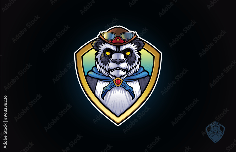 Panda Mascot Logo Template, vector illustration Panda Mascot Logo Template, vector illustration