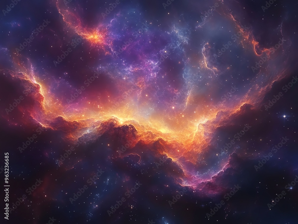 Fototapeta premium Cosmic Nebula with Stars.