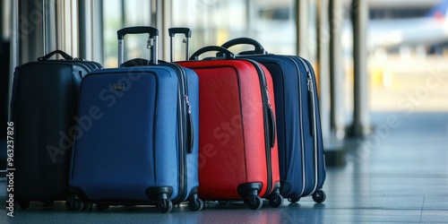 Luggage at the airport, symbolizing the essence of travel.