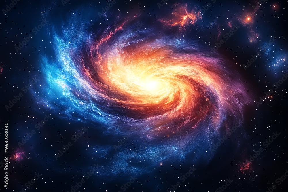 Fototapeta premium Cosmic Spiral Galaxy in Space.