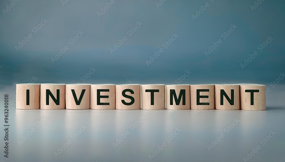 Conceptual image of the word 'Investment' displayed with wooden blocks, symbolizing finance and growth in business. Conceptual image of the word 'Investment' displayed with wooden blocks, symbolizing finance and growth in business.