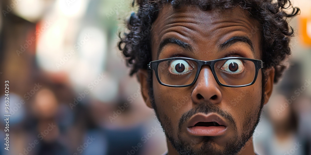 Bewildered Stare: A confused expression on someone's face, overwhelmed by the chaos around them. Bewildered Stare: A confused expression on someone's face, overwhelmed by the chaos around them.