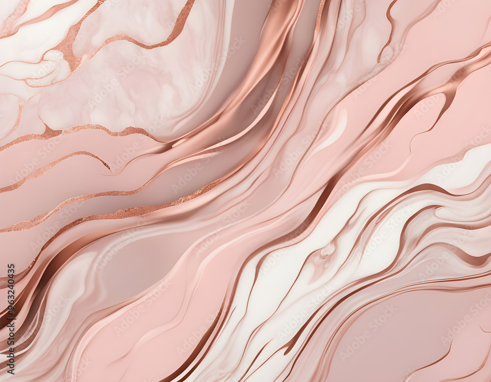 Fototapeta premium Blush Pink and Rose Gold marble background pink fluid patterns