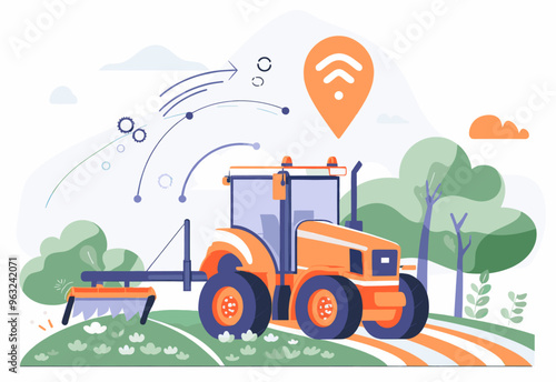 Applying AI and wireless system in precision agriculture with modern tractor