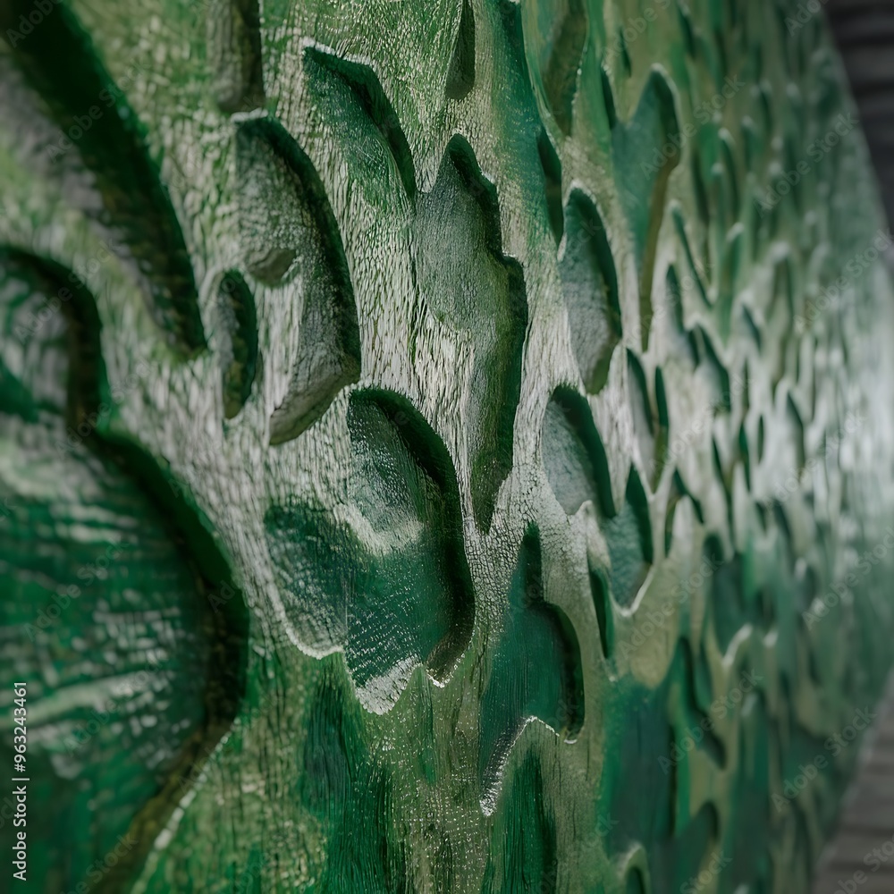 Close-up of green textured wall background Close-up of green textured wall background