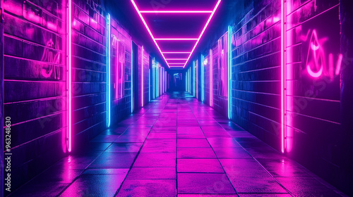 Neon Corridor Glow