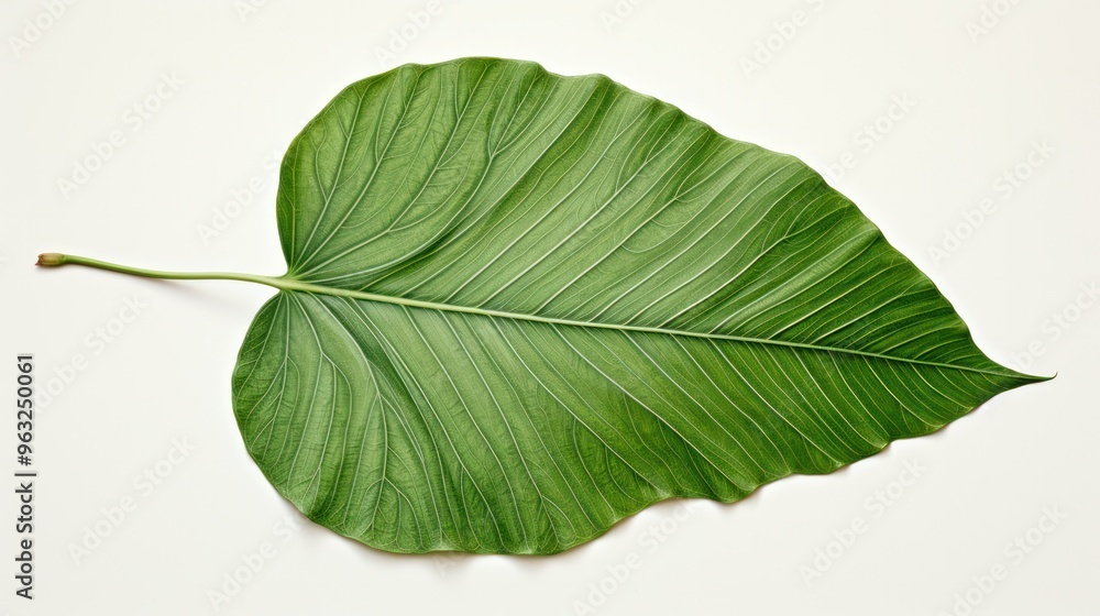 Fototapeta premium A detailed botanical illustration of a rare and exotic rainforest leaf, highlighting its unique features and botanical significance,