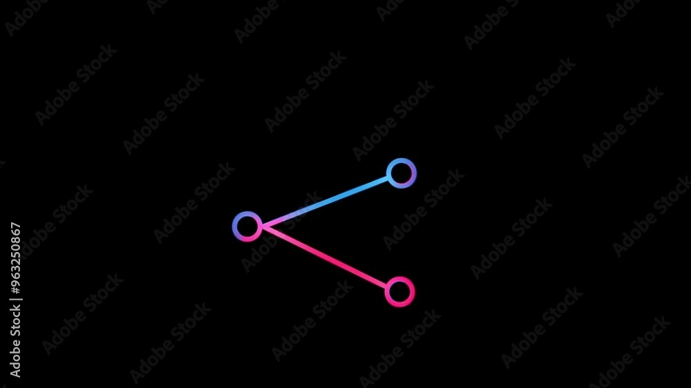 Share icon animation.Glowing neon share sign animation. Share icon animation.Glowing neon share sign animation.