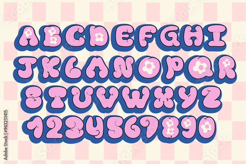 retro bubble font alphabet, 20s, y2k letter, retro bubble font, retro alphabet, pastel bubble font in Y2K style. Playful design by 2000s or 90s, graffiti font balloon letters, Puffy cartoon letters