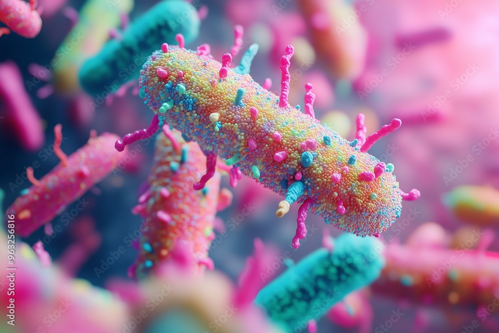 Fototapeta premium bacteria under the microscope