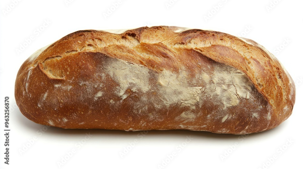 A Loaf of Crusty Bread with a Rough Texture A Loaf of Crusty Bread with a Rough Texture