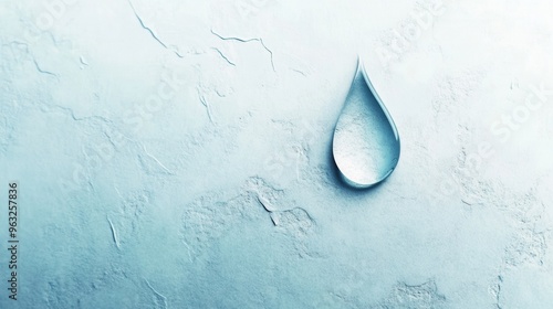 A simple logo showcases a single drop of water, conveying themes of hydration, freshness, and purity on a smooth backdrop. Generative AI