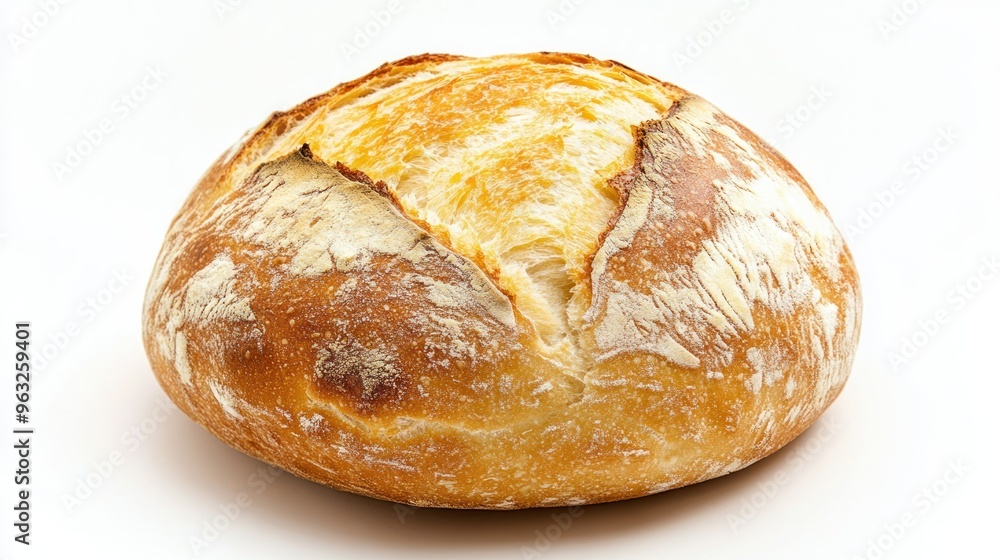 Freshly Baked Crusty Round Loaf of Bread Freshly Baked Crusty Round Loaf of Bread