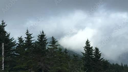 The top op of Mount Mitchell in Mount Mitchell State Park near the Blue Ridge Parkway