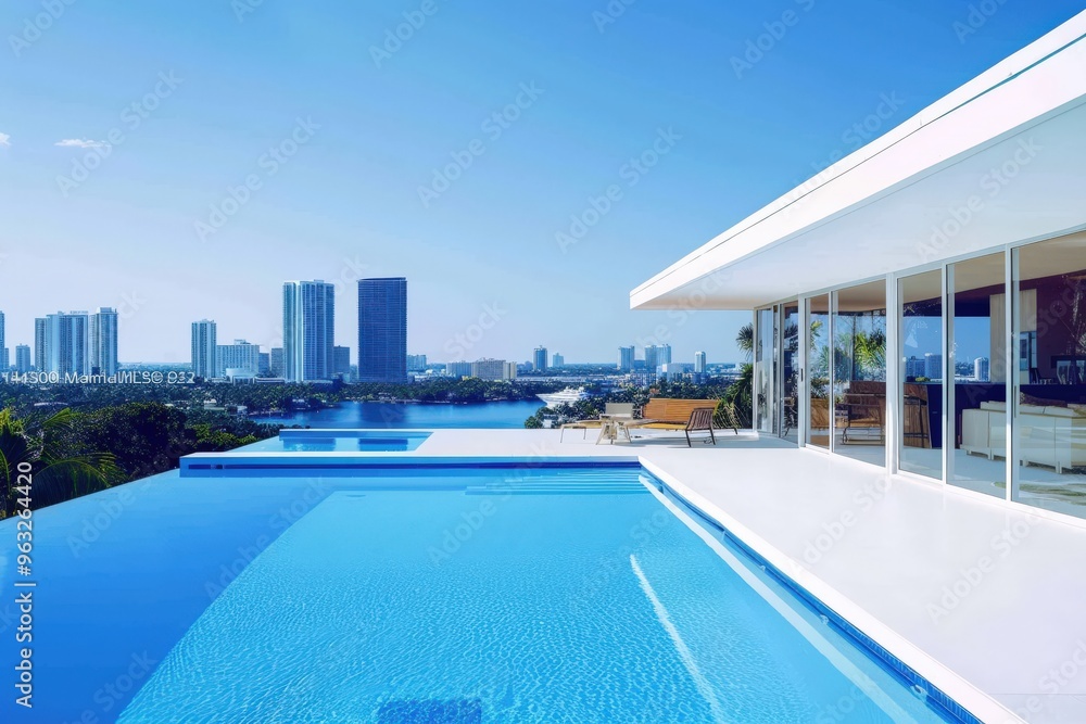 Eco-friendly beach house with sustainable design.. Beautiful simple AI generated image Eco-friendly beach house with sustainable design.. Beautiful simple AI generated image