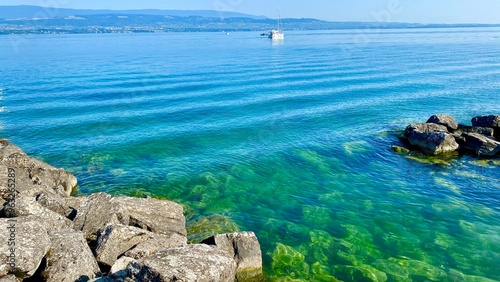 boat on the lake geneva