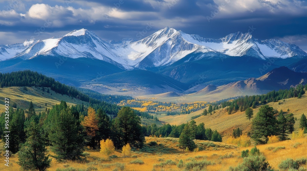 Majestic Rocky Mountains: Snow-Capped Peaks in Colorado's Expansive Wilderness Majestic Rocky Mountains: Snow-Capped Peaks in Colorado's Expansive Wilderness