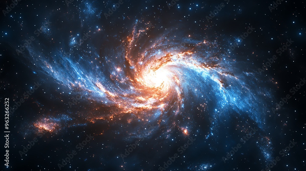 Obraz premium Spiral Galaxy in Deep Space.